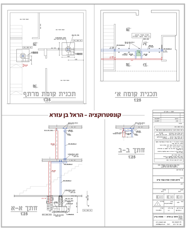 חיזוק יסודות והורדת עמוד