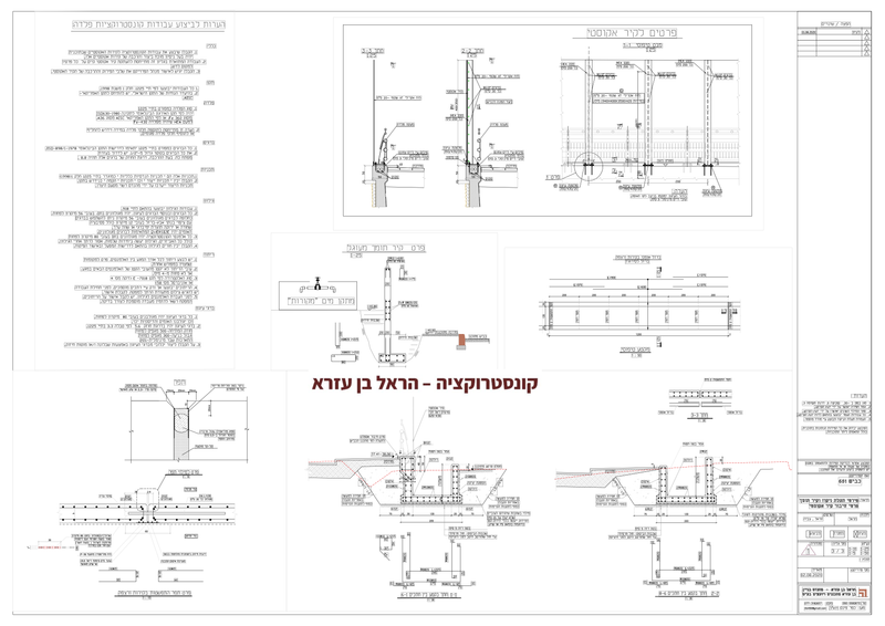 תכנון קונסטרוקציה - ניקוז ותימוך כביש 651
