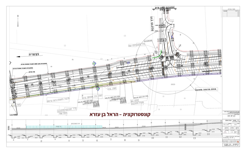תכנון קונסטרוקציה - ניקוז ותימוך כביש 651