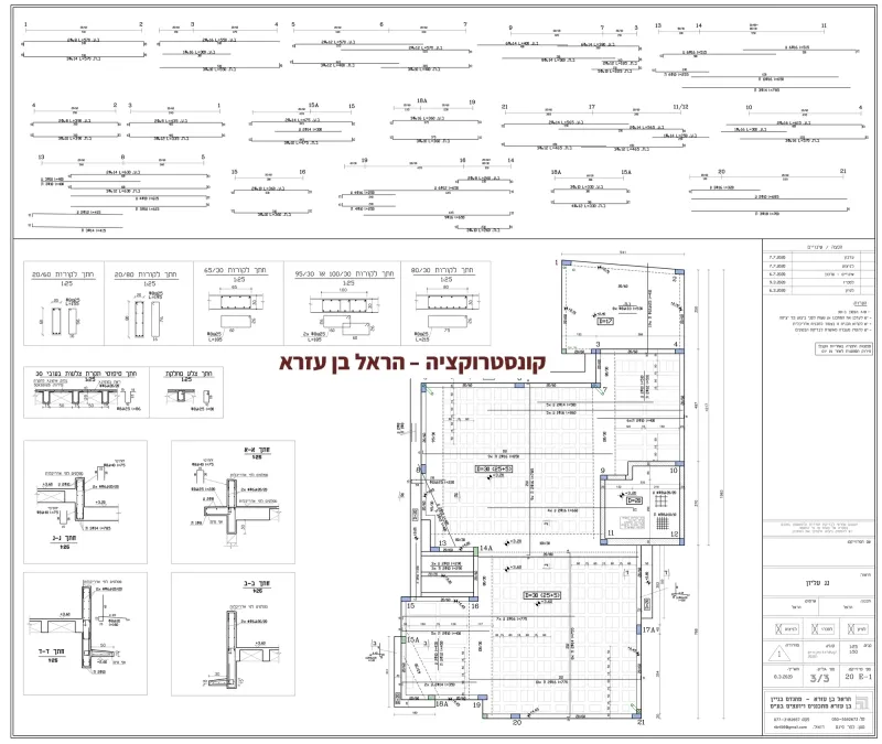 תכנון קונסטרוקציה - בפרדס חנה