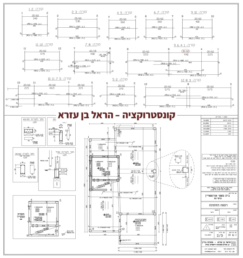 תכנית קונסטרוקציה - בניה קלה