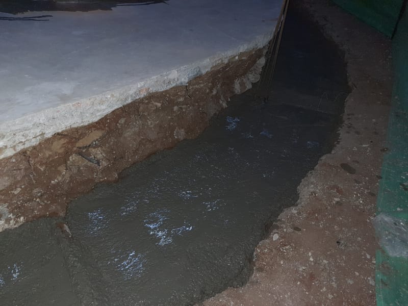 חיזוק יסודות מבנה סדוק