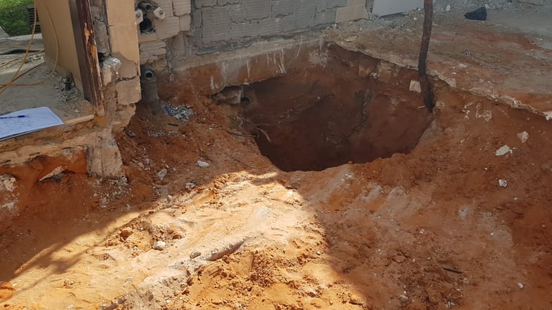 חיזוק יסודות במבנה בפרדס חנה 