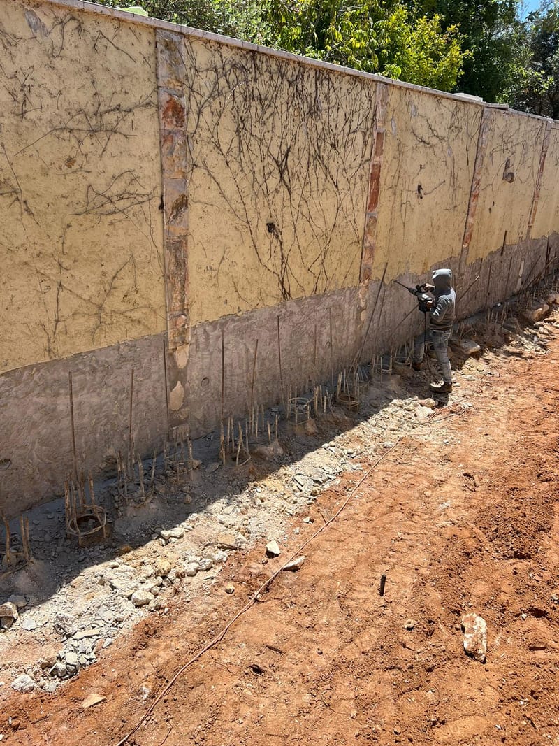 חיזוק קיר תומך - בקיסריה