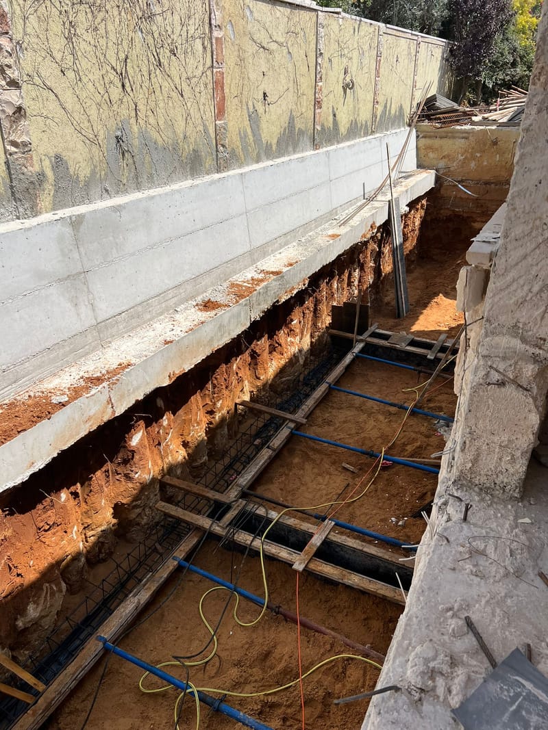 חיזוק קיר תומך - בקיסריה