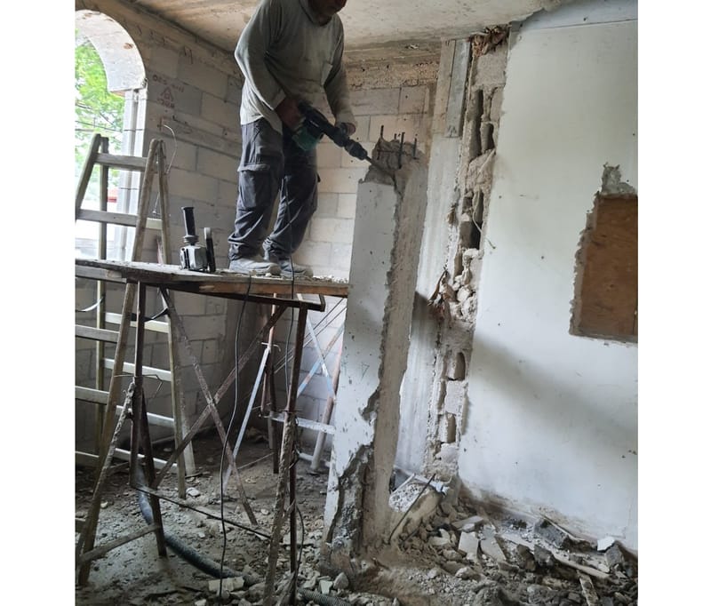 חיזוק יסודות והורדת עמוד 