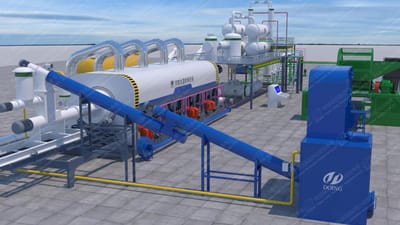 The latest technology fully continuous pyrolysis plant