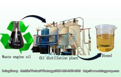 Waste oil distillation plant recycling waste oil to diesel fuel