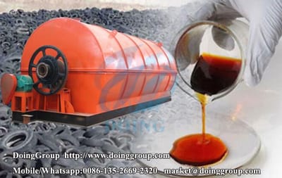 Waste tyre recycling to fuel oil pyrolysis plant