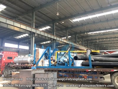 10T/D continuous process of plastic into oil machine completed delivery to Spain