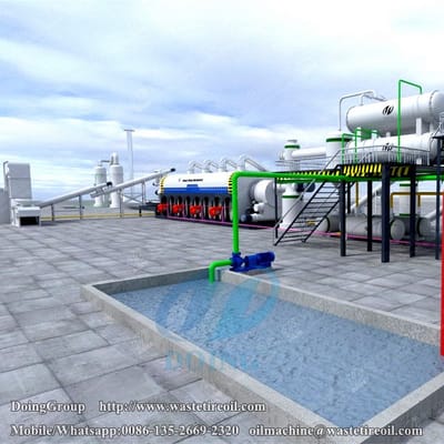 The latest design continuous tyre pyrolysis plant shipped to Spain
