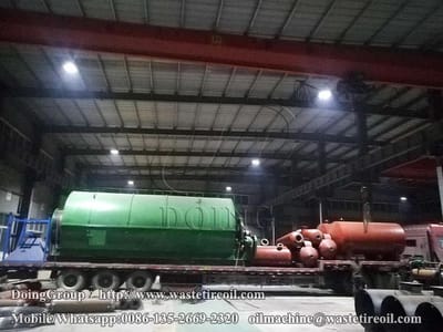 Small waste rubber pyrolysis plant delivery to India