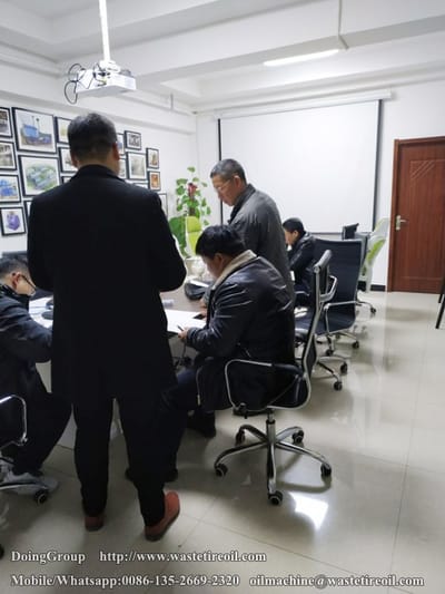 A new order of 4 sets tyre pyrolysis plants for sale signed by Guizhou customer in China