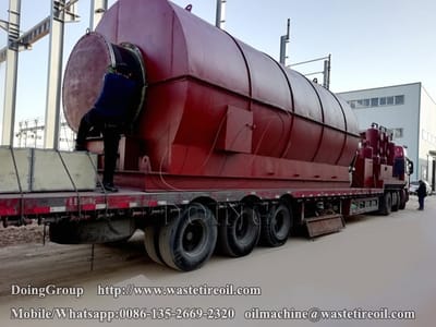 Two sets 12T/D waste plastic pyrolysis plants delivered to Vietnam
