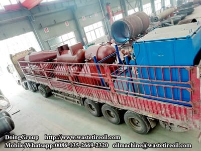 One set 12T/D tyre recycling pyrolysis plant delivered to Shandong, China