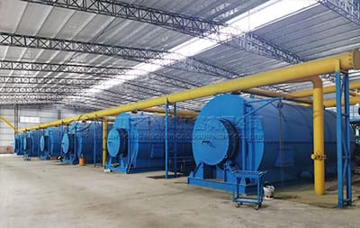 What is the cost of a tyre recycling pyrolysis plant?