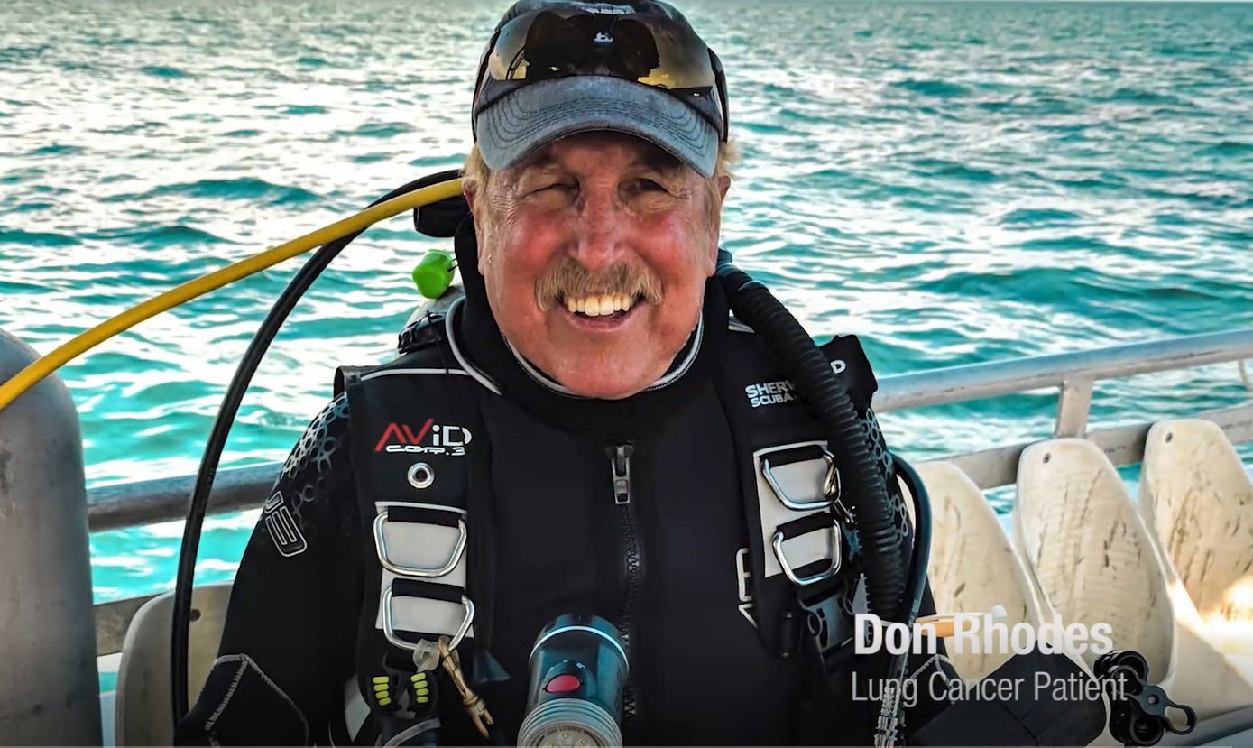 Advanced Treatment Keeps Diver with Lung Cancer in the Swim