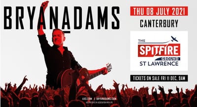 Bryan Adams returns to rock The Spitfire Ground in 2021