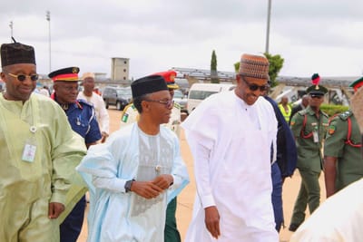 Photos: President Buhari visits Kaduna state, to attend Graduation ceremony of Armed forces command and staff college