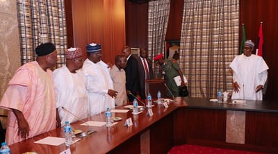 Defections: President Buhari meets with APC Senators and Governors