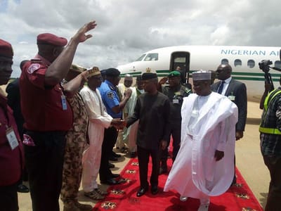 Governor Tambuwal Receives Osinbajo In Sokoto (Photos)