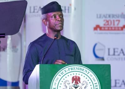 Acting President Osinbajo blames severe unemployment for security challenges