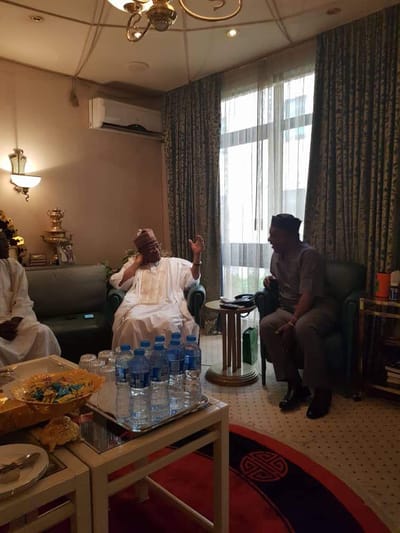 Uche Secondus Meeting With Ibrahim Babangida At His Hill Top Mansion In Minna