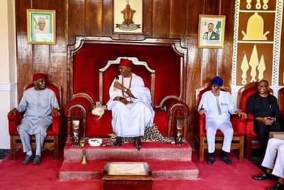 2019:atiku And Peter Obi Visit Obi Of Onitsha