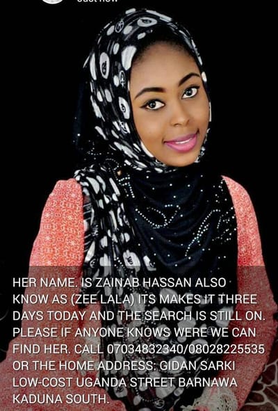 Zainab Hassan Goes Missing A Week Before Her Wedding. Photos