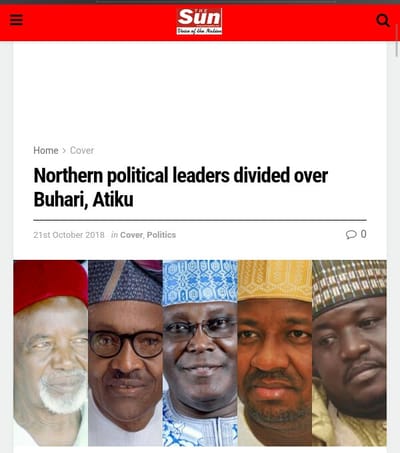 Northern Political Leaders Divided Over Buhari, Atiku