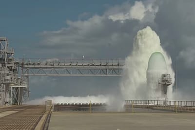 Watch NASA Pour 2 Million Litres Of Water Onto Its Launch Pad In Under A Minute