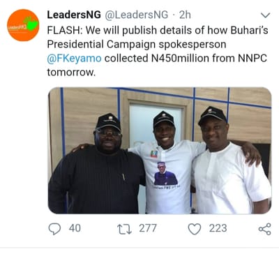 Proof Of N450M Given To Keyamo By NNPC To Be Published By Us - Leadersng