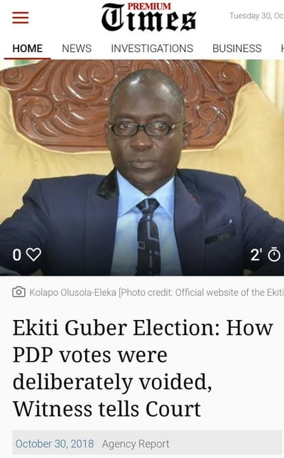 How INEC Helped APC In Ekiti - Witness