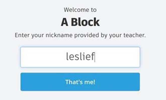 Enter your nickname, which will be your first name, last initial, no space (see my example in the picture))