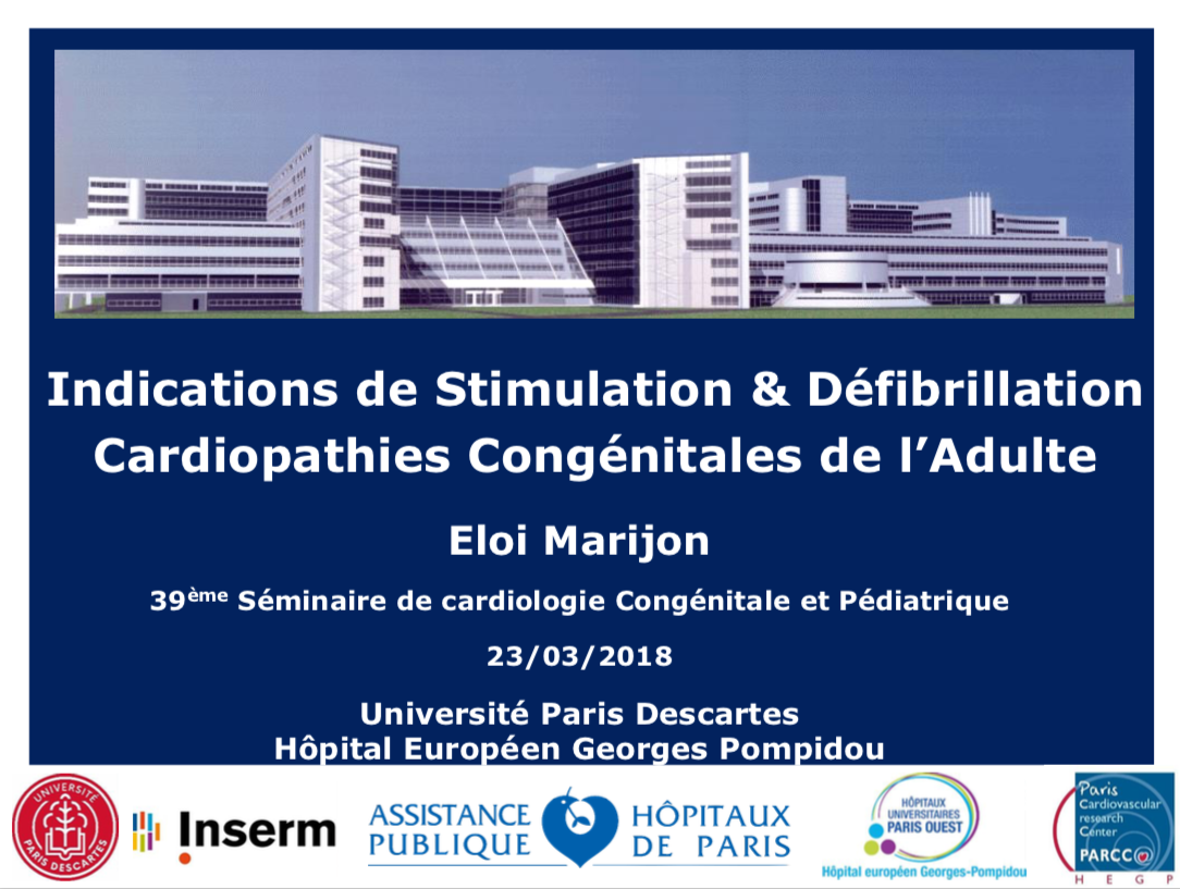 Indications de stimulation et de défibrillation dans les cardiopathies congénitales de l'adulte