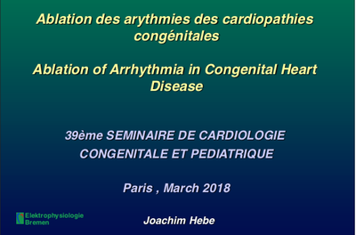 Ablation des arythmies des cardiopathies congénitales