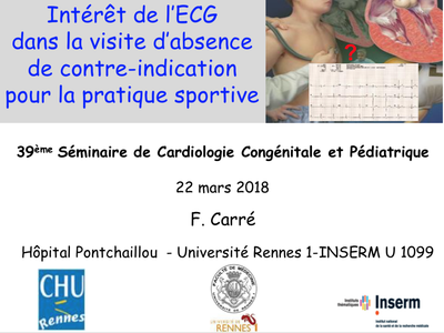 Intérêt de l'ECG pour l'obtention d'un certificat de non contre-indication à la pratique sportive