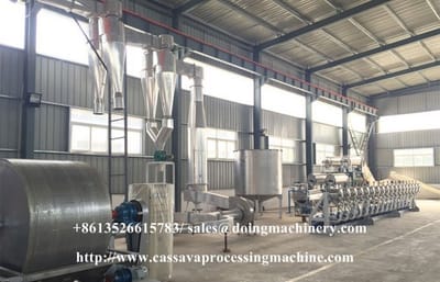 Cassava flour drying machine in cassava flour mill plant