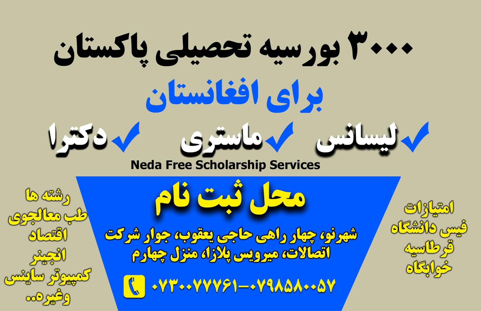 Pakistan 3000 Scholarship for Afghanistan