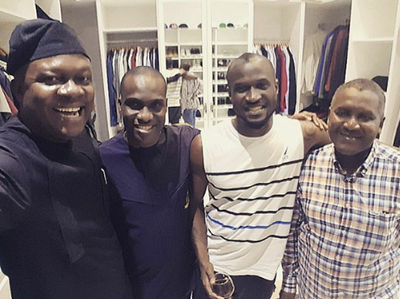 Peter Okoye hosts Dangote at his new house (Photos)