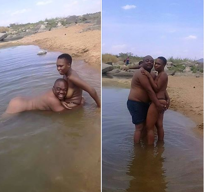 The man photograpped grabbing a naked woman in a stream in Kenya is a prominent politician