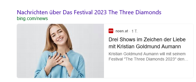 MICROSOFT BING NEWS / Drei Shows im Zeichen der Liebe