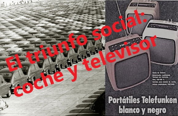 El triunfo social: coche y televisor