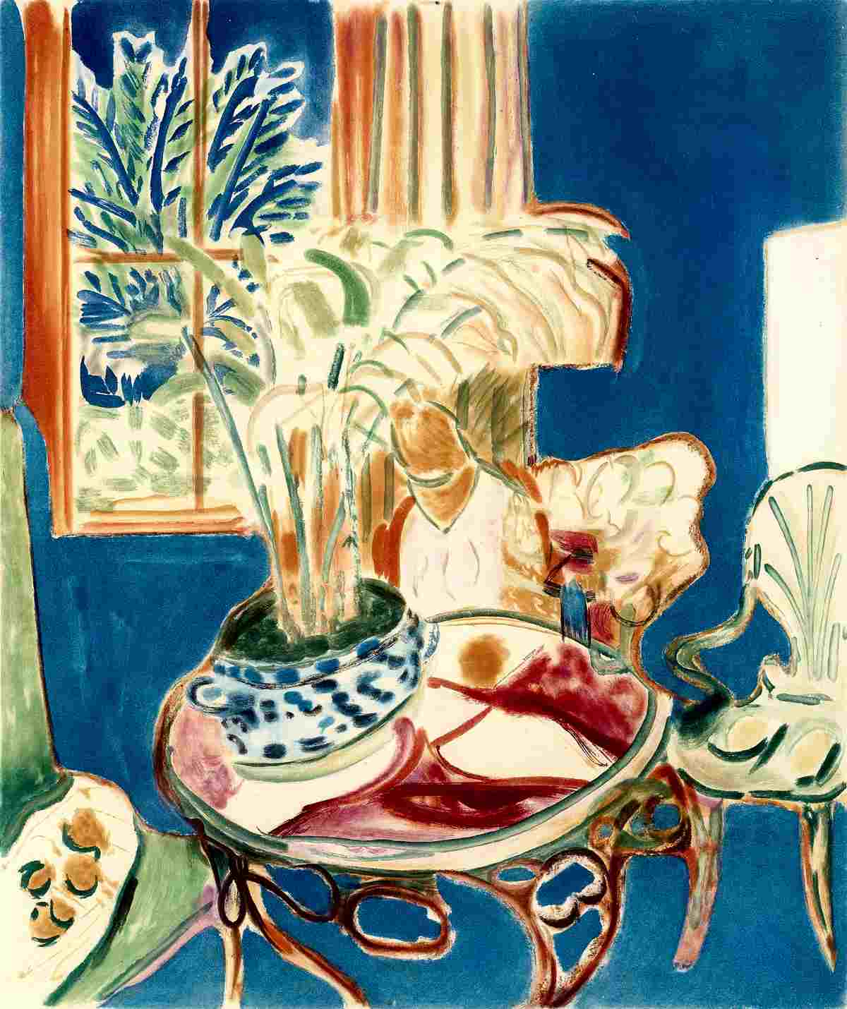 Petit intérieur bleu