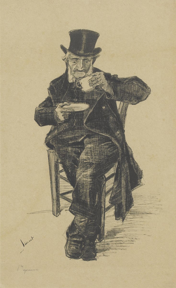 Old Man Drinking Coffee