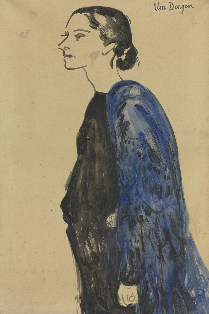 Femme de profil