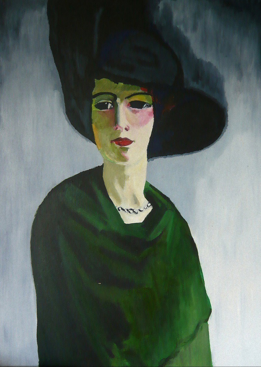 La dame au chapeau noir