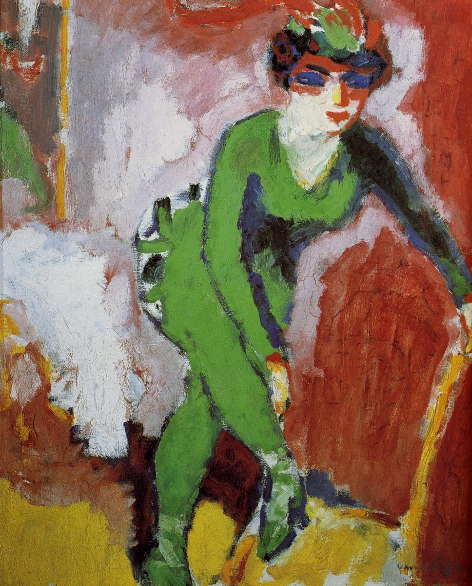 La femme au collant vert