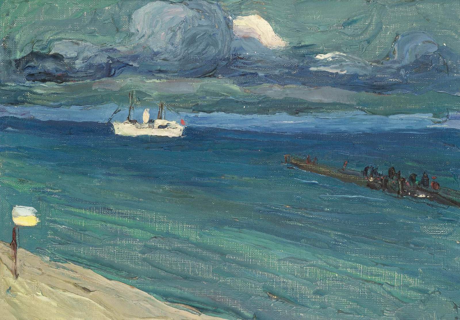 Seascape with a boat