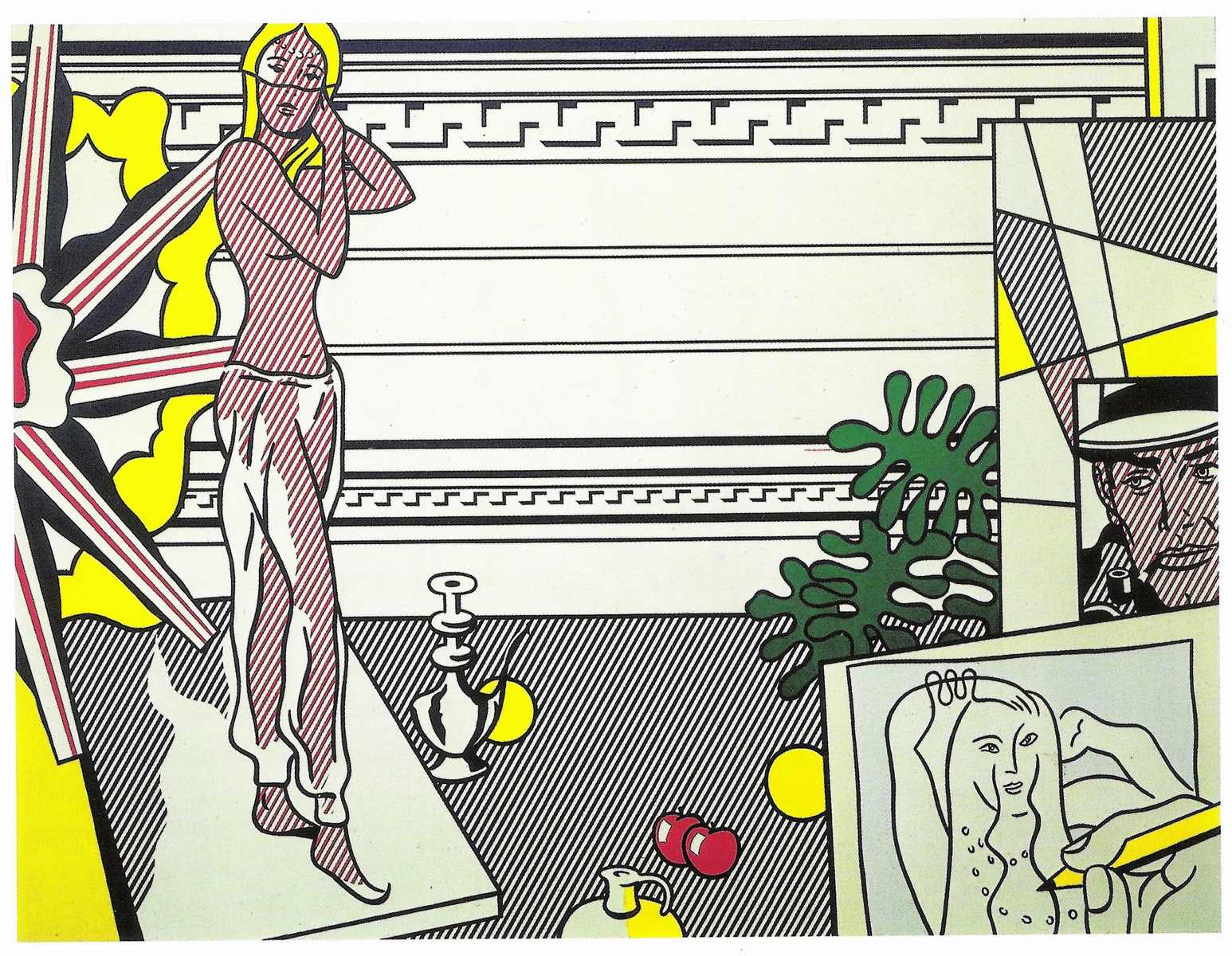 The artist's studio with model